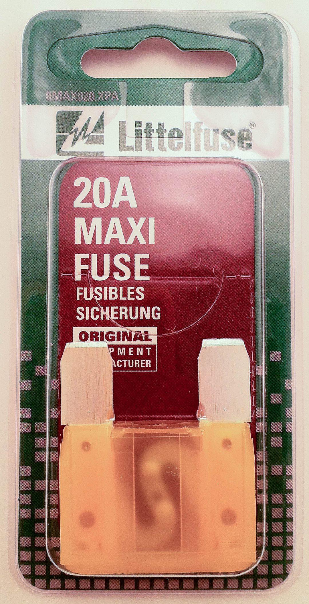 LITTELFUSE MAX20BP MAXIFUSE 5 CDS/PACK 20A, Yellow Blade; 20 Amp; Slow Blow; Pack Of 5; Carded - High quality product image showing LITTELFUSE MAX20BP MAXIFUSE 5 CDS/PACK 20A, Yellow Blade; 20 Amp; Slow Blow; Pack Of 5; Carded details and features LITTELFUSE MAX20BP MAXIFUSE 5 CDS/PACK 20A, Yellow Blade; 20 Amp; Slow Blow; Pack Of 5; Carded - High quality product image showing LITTELFUSE MAX20BP MAXIFUSE 5 CDS/PACK 20A, Yellow Blade; 20 Amp; Slow Blow; Pack Of 5; Carded details and features