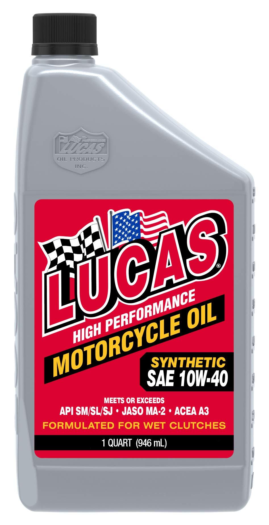 LUCAS OIL 10793 Synthetic SAE 10W-40 Motorcycle Oil Ma2, 32. Fluidounces, 1 quart from The Twister Group LUCAS OIL 10793 Synthetic SAE 10W-40 Motorcycle Oil Ma2, 32. Fluidounces, 1 quart - The Twister Group Tools product