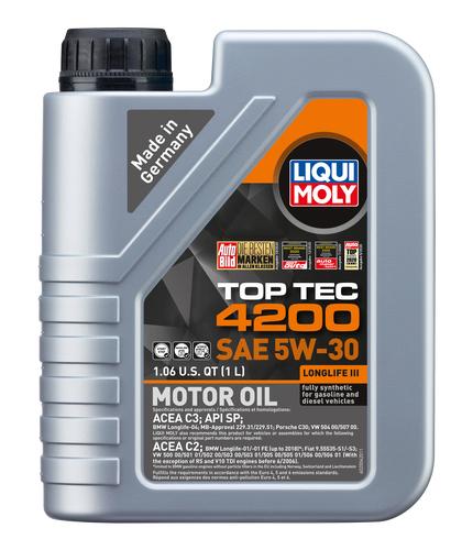 LIQUI MOLY 2004 Top Tec 4200 5W-30 Synthetic Motor Oil - 1 Liter from The Twister Group LIQUI MOLY 2004 Top Tec 4200 5W-30 Synthetic Motor Oil - 1 Liter - The Twister Group Tools product