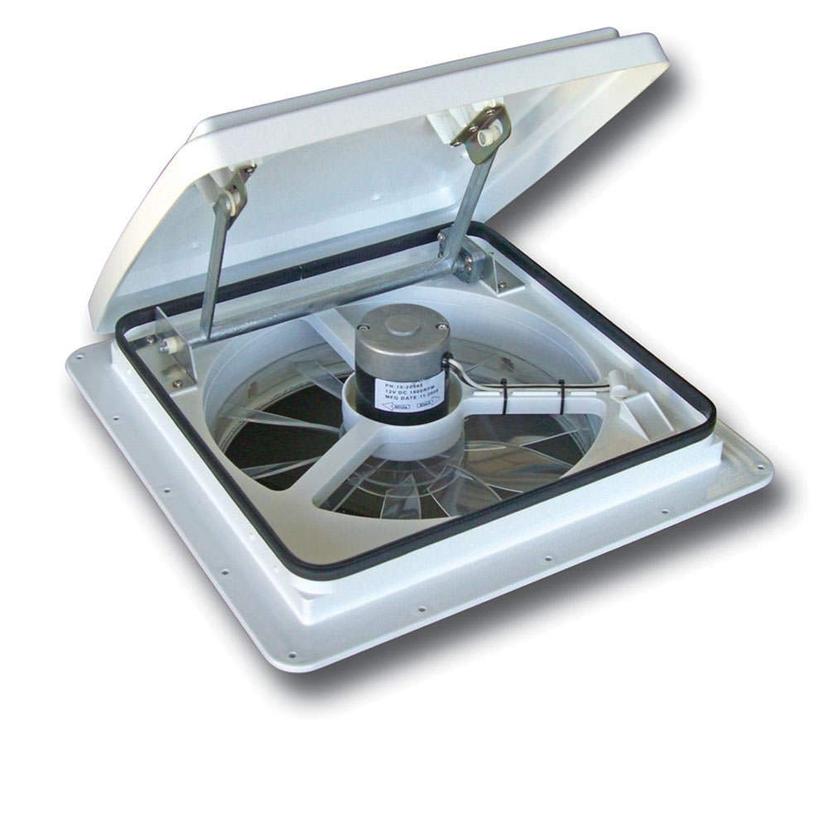 MAXXAIR 00-04000K Maxxfan Plus High Powered 10-Speed RV Intake and Exhaust Fan - Manual or Remote Control Electric Opening, Easy Ceiling Controls, Rain Sensor with Automatic Lid Closure, White MAXXAIR 00-04000K Maxxfan Plus High Powered 10-Speed RV Intake and Exhaust Fan - Manual or Remote Control Electric Opening, Easy Ceiling Controls, Rain Sensor with Automatic Lid Closure, White