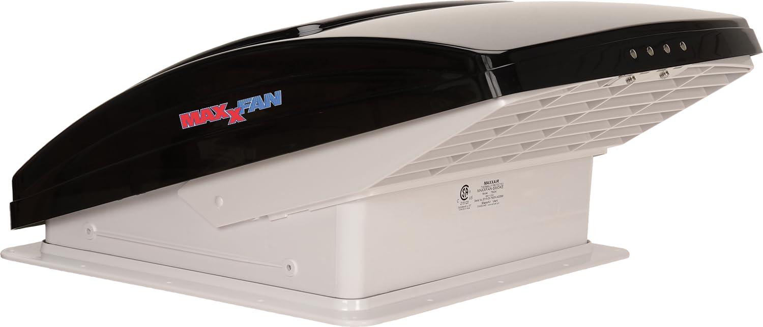 MAXXAIR 00-06401K Roof Vent; MaxxFan Deluxe; Manual Opening; For 14 Inch x 14 Inch; Fits 1-1/8 Inches To A Maximum Of 6-1/2 Inches; With Screen; With 4-Speed Fan; Smoke; Built In Rain Cover - High quality product image showing MAXXAIR 00-06401K Roof Vent; MaxxFan Deluxe; Manual Opening; For 14 Inch x 14 Inch; Fits 1-1/8 Inches To A Maximum Of 6-1/2 Inches; With Screen; With 4-Speed Fan; Smoke; Built In Rain Cover details and features MAXXAIR 00-06401K Roof Vent; MaxxFan Deluxe; Manual Opening; For 14 Inch x 14 Inch; Fits 1-1/8 Inches To A Maximum Of 6-1/2 Inches; With Screen; With 4-Speed Fan; Smoke; Built In Rain Cover - High quality product image showing MAXXAIR 00-06401K Roof Vent; MaxxFan Deluxe; Manual Opening; For 14 Inch x 14 Inch; Fits 1-1/8 Inches To A Maximum Of 6-1/2 Inches; With Screen; With 4-Speed Fan; Smoke; Built In Rain Cover details and features