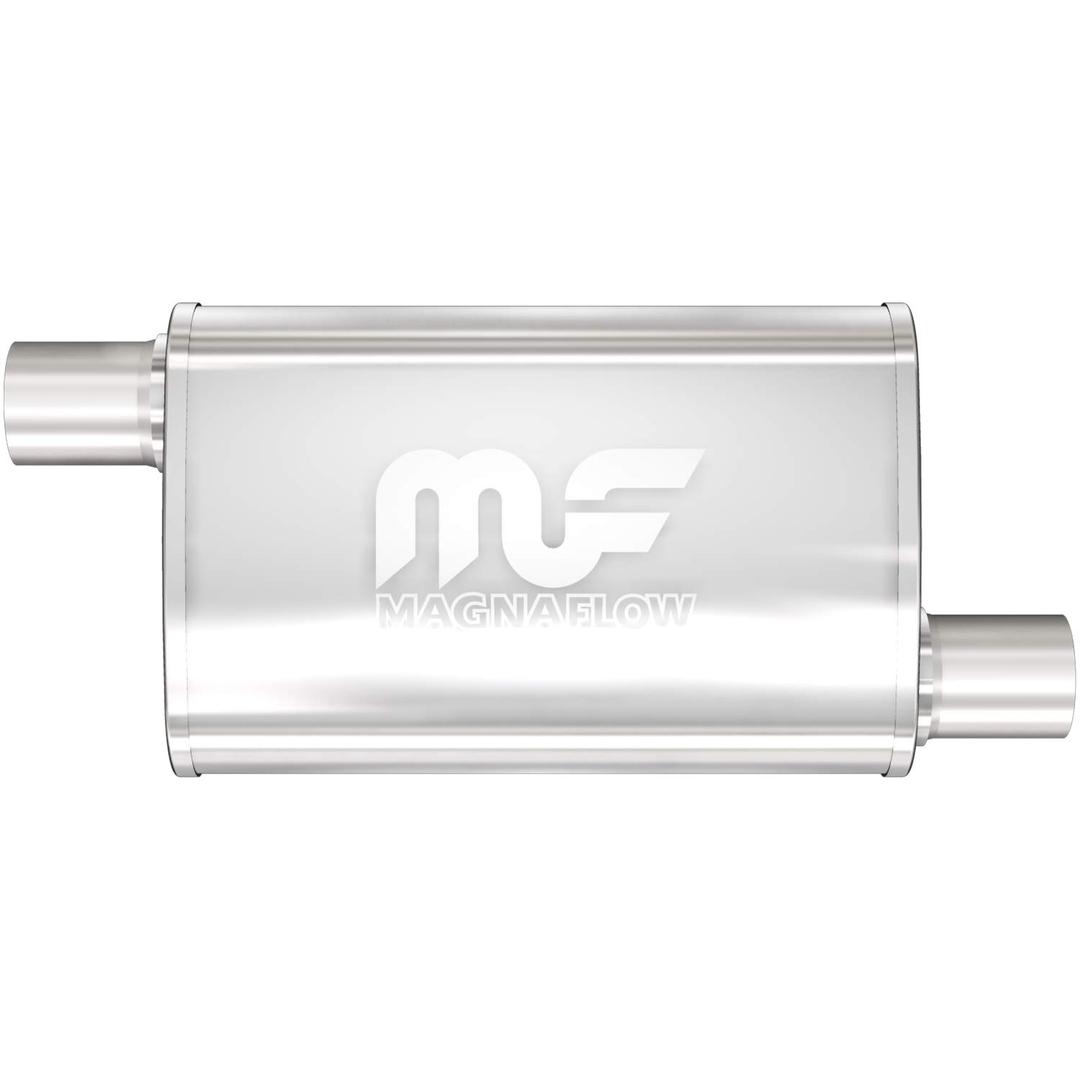 MAGNAFLOW 11235 Exhaust Muffler 2.25 INCH/2.25 INCH Inlet/Outlet, 4x9x14 INCH Oval, Stainless Steel, Satin Finish from The Twister Group MAGNAFLOW 11235 Exhaust Muffler 2.25 INCH/2.25 INCH Inlet/Outlet, 4x9x14 INCH Oval, Stainless Steel, Satin Finish - The Twister Group Tools product
