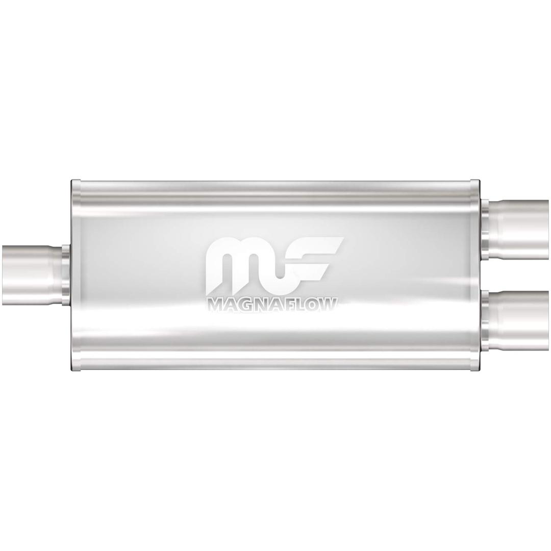 MAGNAFLOW 12258 Exhaust Muffler 2.5 INCH/2.25 INCH Inlet/Outlet, 5x8x18 INCH Oval, Stainless Steel, Satin Finish from The Twister Group MAGNAFLOW 12258 Exhaust Muffler 2.5 INCH/2.25 INCH Inlet/Outlet, 5x8x18 INCH Oval, Stainless Steel, Satin Finish - The Twister Group Tools product