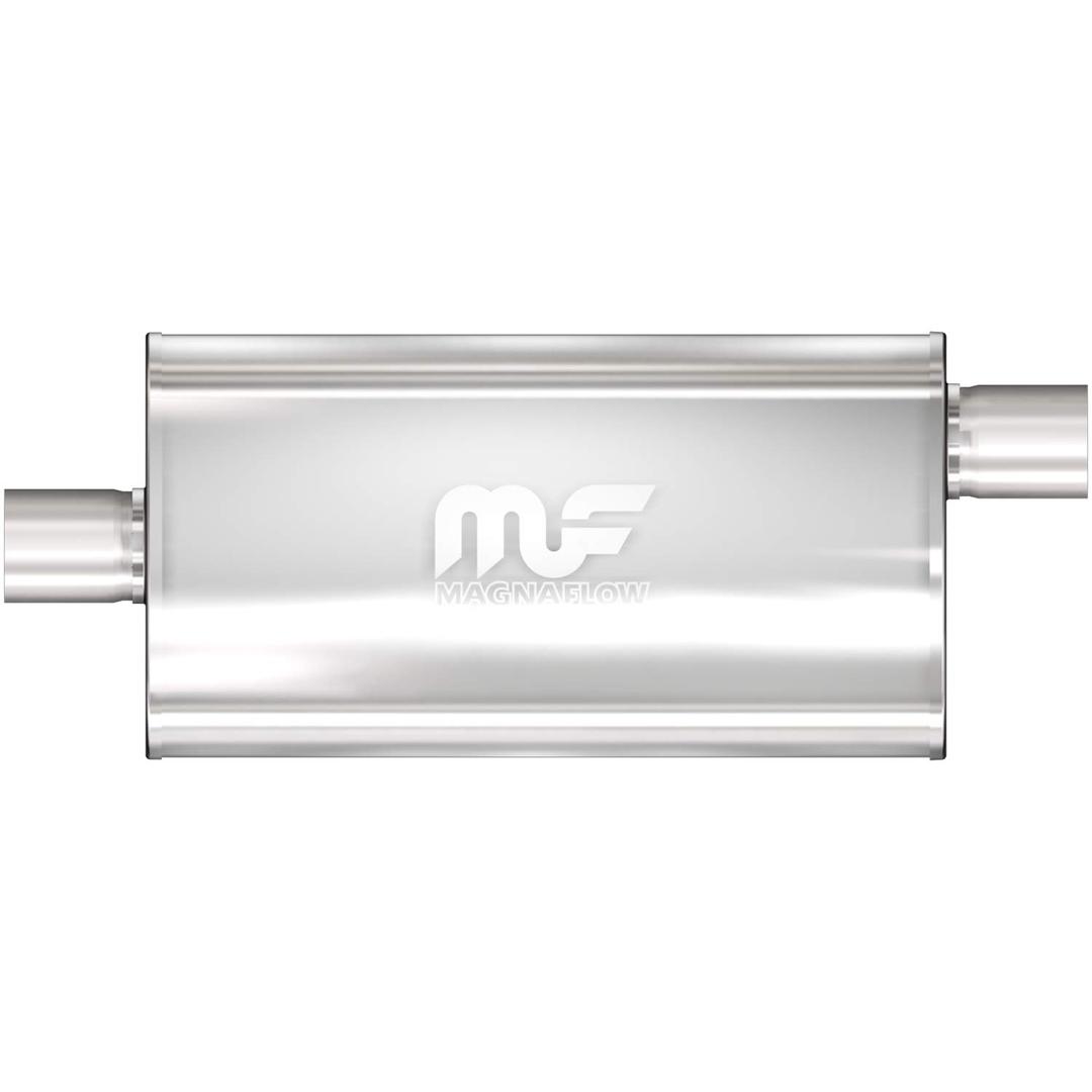 MAGNAFLOW 12909 Exhaust Muffler 3.5 INCH/3.5 INCH Inlet/Outlet, 5x11x22 INCH Oval, Stainless Steel, Satin Finish from The Twister Group MAGNAFLOW 12909 Exhaust Muffler 3.5 INCH/3.5 INCH Inlet/Outlet, 5x11x22 INCH Oval, Stainless Steel, Satin Finish - The Twister Group product