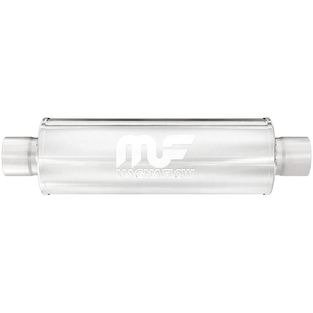 MAGNAFLOW 14419 Exhaust Muffler 3 INCH/3 INCH Inlet/Outlet, 4x4x14 INCH Round, Stainless Steel, Brushed Finish from The Twister Group MAGNAFLOW 14419 Exhaust Muffler 3 INCH/3 INCH Inlet/Outlet, 4x4x14 INCH Round, Stainless Steel, Brushed Finish - The Twister Group Tools product