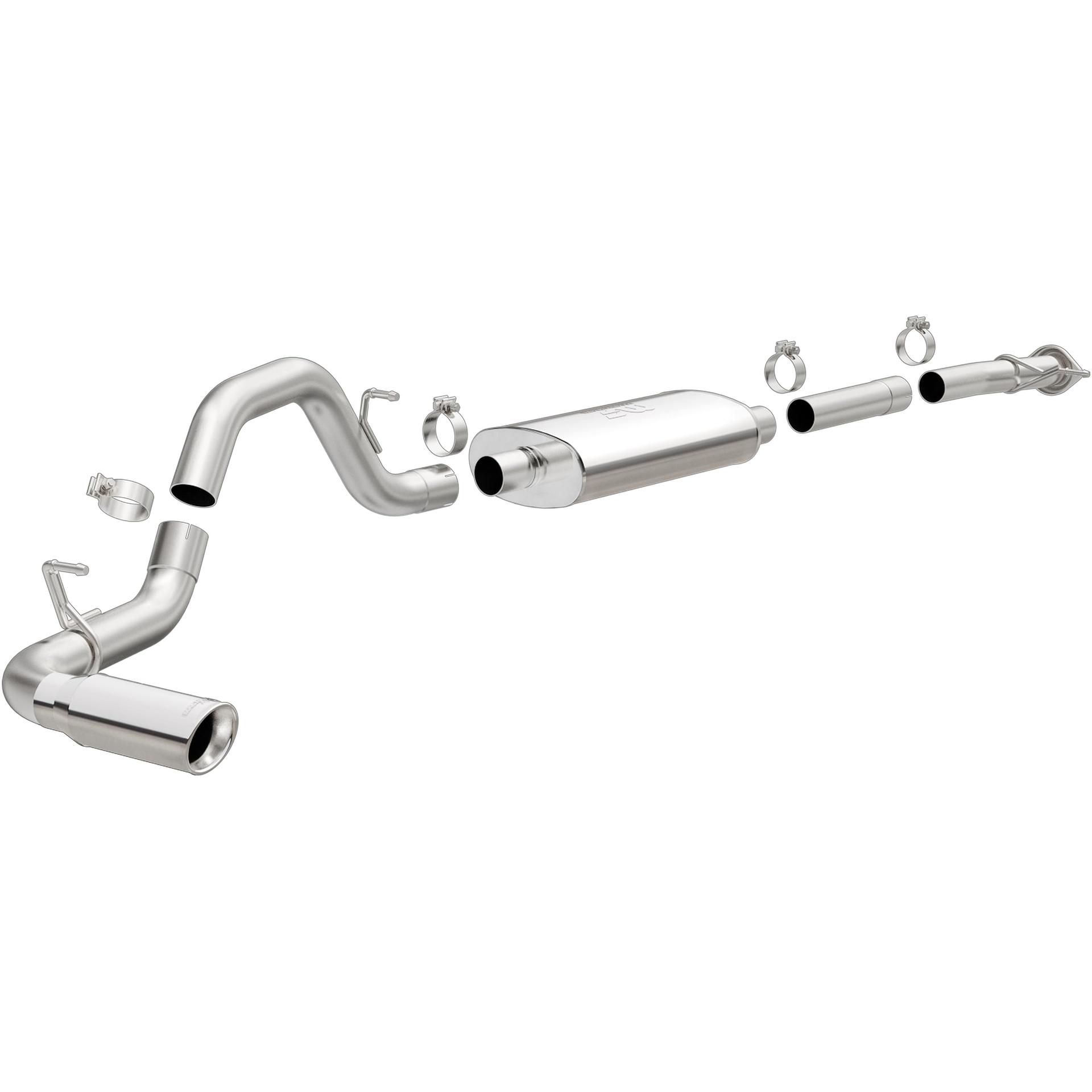 MAGNAFLOW 19018 Cat-Back Performance Exhaust System - Street Series, Stainless Steel 3in Main Piping, Single Passenger Side Rear Exit, Polished Finish 4in Exhaust Tip - Truck Performance Exhaust Kit - High quality product image showing MAGNAFLOW 19018 Cat-Back Performance Exhaust System - Street Series, Stainless Steel 3in Main Piping, Single Passenger Side Rear Exit, Polished Finish 4in Exhaust Tip - Truck Performance Exhaust Kit details and features MAGNAFLOW 19018 Cat-Back Performance Exhaust System - Street Series, Stainless Steel 3in Main Piping, Single Passenger Side Rear Exit, Polished Finish 4in Exhaust Tip - Truck Performance Exhaust Kit - High quality product image showing MAGNAFLOW 19018 Cat-Back Performance Exhaust System - Street Series, Stainless Steel 3in Main Piping, Single Passenger Side Rear Exit, Polished Finish 4in Exhaust Tip - Truck Performance Exhaust Kit details and features