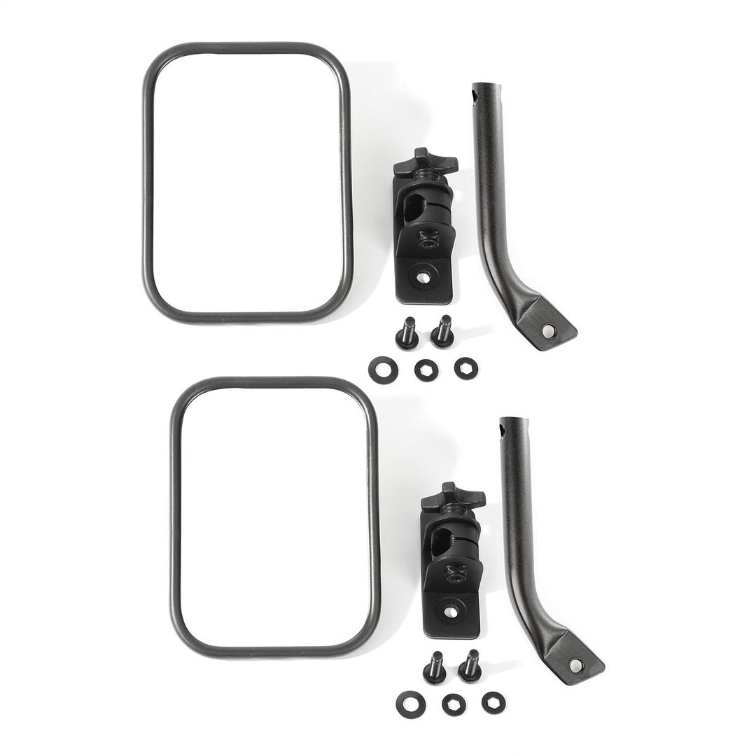 RUGGED RIDGE 11025.22 Stubby Trail Mirror, Rectangular Pair, Textured Black Fits 1997-2018 Jeep Wrangler from The Twister Group RUGGED RIDGE 11025.22 Stubby Trail Mirror, Rectangular Pair, Textured Black Fits 1997-2018 Jeep Wrangler - The Twister Group Tools product
