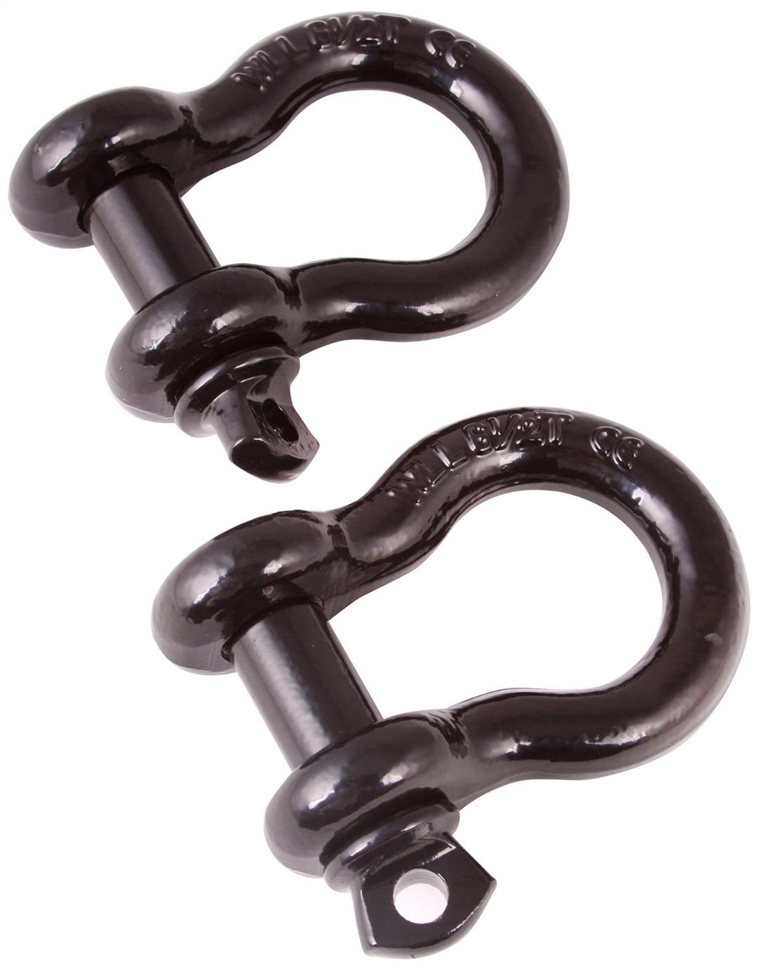 RUGGED RIDGE 11235.04 D-Ring Shackle Kit, 3/4 inch, Black, Steel, Pair from The Twister Group RUGGED RIDGE 11235.04 D-Ring Shackle Kit, 3/4 inch, Black, Steel, Pair - The Twister Group Tools product