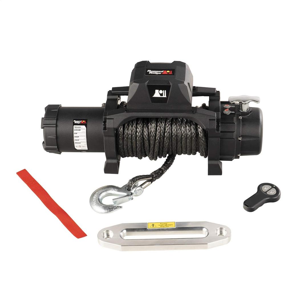 RUGGED RIDGE 15100.08 Trekker Winch, 10,000 LBS, Synthetic Rope, IP68 Waterproof, Wireless from The Twister Group RUGGED RIDGE 15100.08 Trekker Winch, 10,000 LBS, Synthetic Rope, IP68 Waterproof, Wireless - The Twister Group Tools product