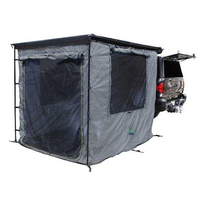 OVERLAND 18089921 Awning Enclosure; HD Nomadic Enclosure 2.5; Weatherproof Polyester; Attaches With Velcro Strap; With Stuff Sack Storage Bag/ Ground Stakes OVERLAND 18089921 Awning Enclosure; HD Nomadic Enclosure 2.5; Weatherproof Polyester; Attaches With Velcro Strap; With Stuff Sack Storage Bag/ Ground Stakes