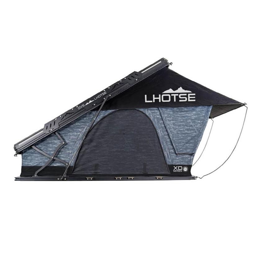 OVERLAND 18589902 XD Lohtse Clamshell Aluminum Hard Shell Roof Top Tent,2 Person, Grey Body & Black Rainfly with Black Out Technology OVERLAND 18589902 XD Lohtse Clamshell Aluminum Hard Shell Roof Top Tent,2 Person, Grey Body & Black Rainfly with Black Out Technology