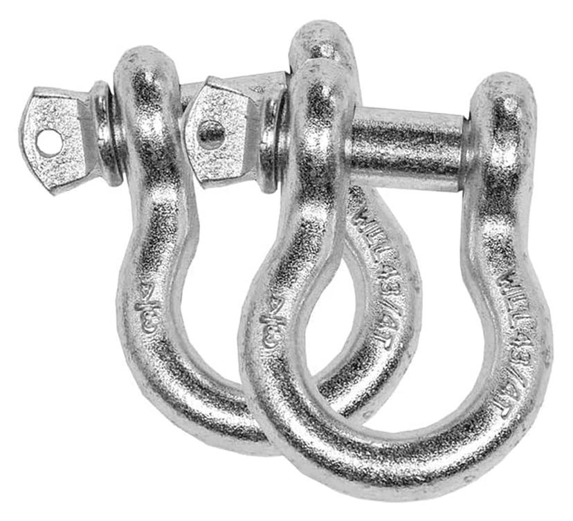 OVERLAND 19010205 Recovery Shackle 3/4 INCH 4.75 Ton Zinc, Pair OVERLAND 19010205 Recovery Shackle 3/4 INCH 4.75 Ton Zinc, Pair