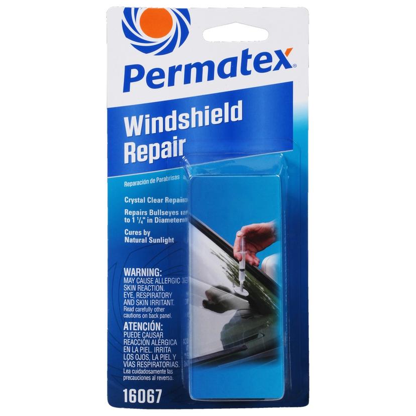 PERMATEX 16067 BULLSEYE REPAIR KIT, Use To Repair Bulls eyes/ Star Damage/ Chips (Up To 1-1/4 Inch Long) In Laminated Automotive Windshields; From 50 Degree Fahrenheit To 75 Degree Fahrenheit; Single; With Adhesive Seal/ Resin/ Plunger/ Syringe PERMATEX 16067 BULLSEYE REPAIR KIT, Use To Repair Bulls eyes/ Star Damage/ Chips (Up To 1-1/4 Inch Long) In Laminated Automotive Windshields; From 50 Degree Fahrenheit To 75 Degree Fahrenheit; Single; With Adhesive Seal/ Resin/ Plunger/ Syringe