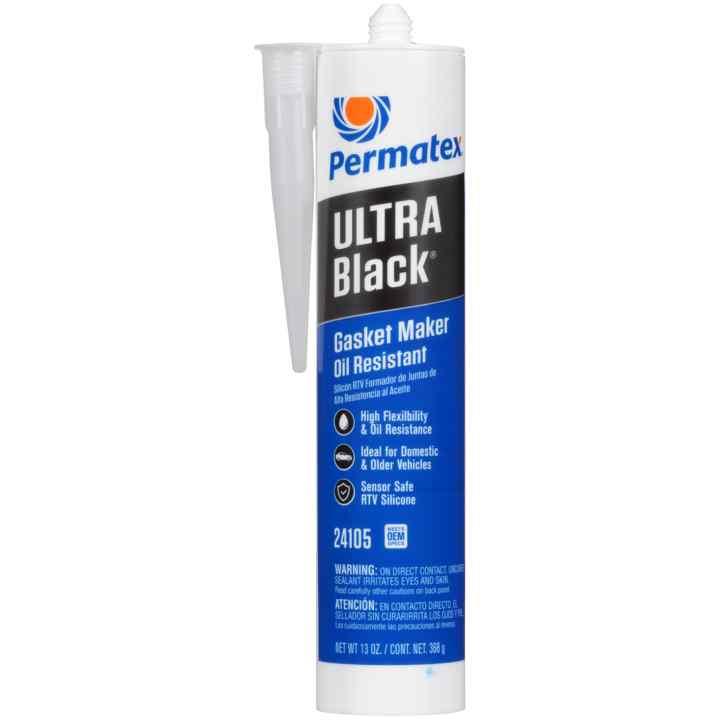 PERMATEX 24105 Ultra Black Maximum Oil Resistance RTV Silicone Gasket Maker, 13 oz. PERMATEX 24105 Ultra Black Maximum Oil Resistance RTV Silicone Gasket Maker, 13 oz.