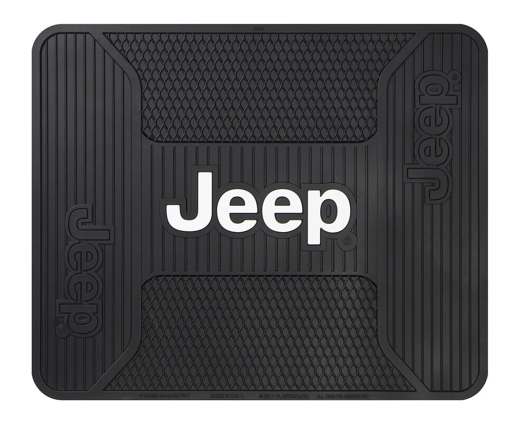 PLASTICOLOR 001222R01 Jeep Elite Style Rear Seat Floor Utility Mat for Car Truck or SUV, 16.75 INCH L X 13.75 INCH W, Black from The Twister Group PLASTICOLOR 001222R01 Jeep Elite Style Rear Seat Floor Utility Mat for Car Truck or SUV, 16.75 INCH L X 13.75 INCH W, Black - The Twister Group product