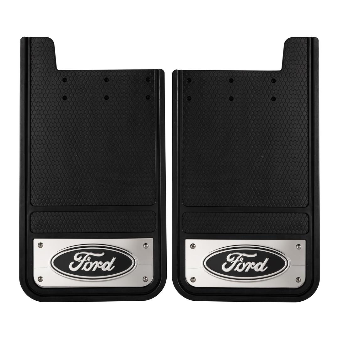 PLASTICOLOR 001838R01 Ford Heavy Duty Rear 12 X 23 Mud Guards, 12 INCH x 23 INCH Rear Mud Guards by from The Twister Group PLASTICOLOR 001838R01 Ford Heavy Duty Rear 12 X 23 Mud Guards, 12 INCH x 23 INCH Rear Mud Guards by - The Twister Group product