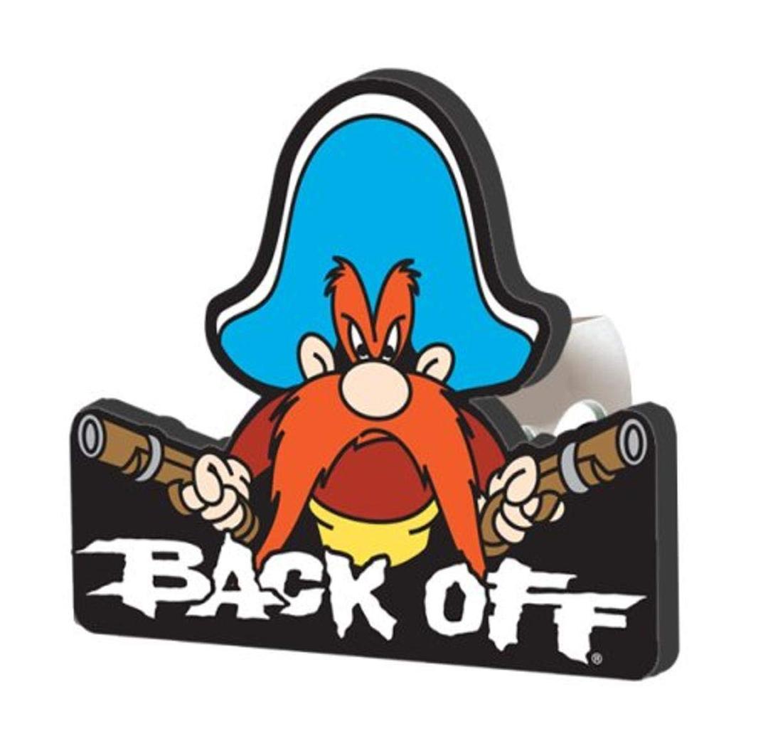 PLASTICOLOR 002231R01 Yosemite Sam Back Off Hitch Cover, 1.25 inch from The Twister Group PLASTICOLOR 002231R01 Yosemite Sam Back Off Hitch Cover, 1.25 inch - The Twister Group product