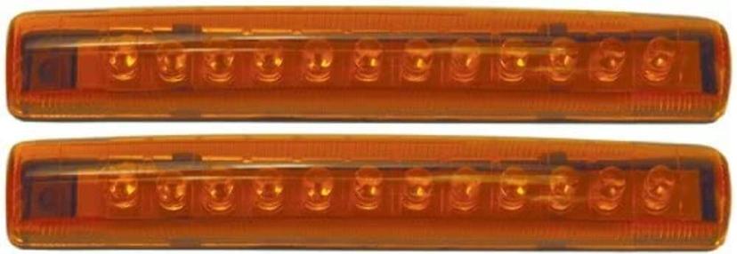 PACER PERFORMANCE 20-705 Amber Mini 12-Diode Single Row LED Brake Light with Amber Lens - Pair PACER PERFORMANCE 20-705 Amber Mini 12-Diode Single Row LED Brake Light with Amber Lens - Pair