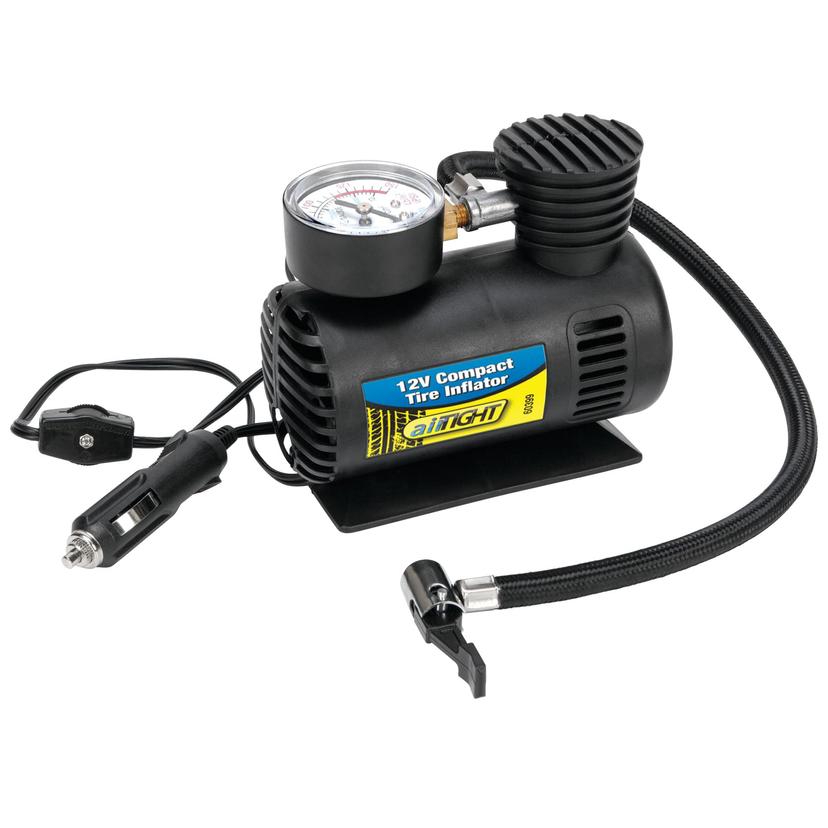 PERFORM TOOL 60399 12V Compact Tire Inflator with LED Light and Auto Shut-Off, Portable Air Compressor for Cars, Trucks, SUVs and Bikes PERFORM TOOL 60399 12V Compact Tire Inflator with LED Light and Auto Shut-Off, Portable Air Compressor for Cars, Trucks, SUVs and Bikes