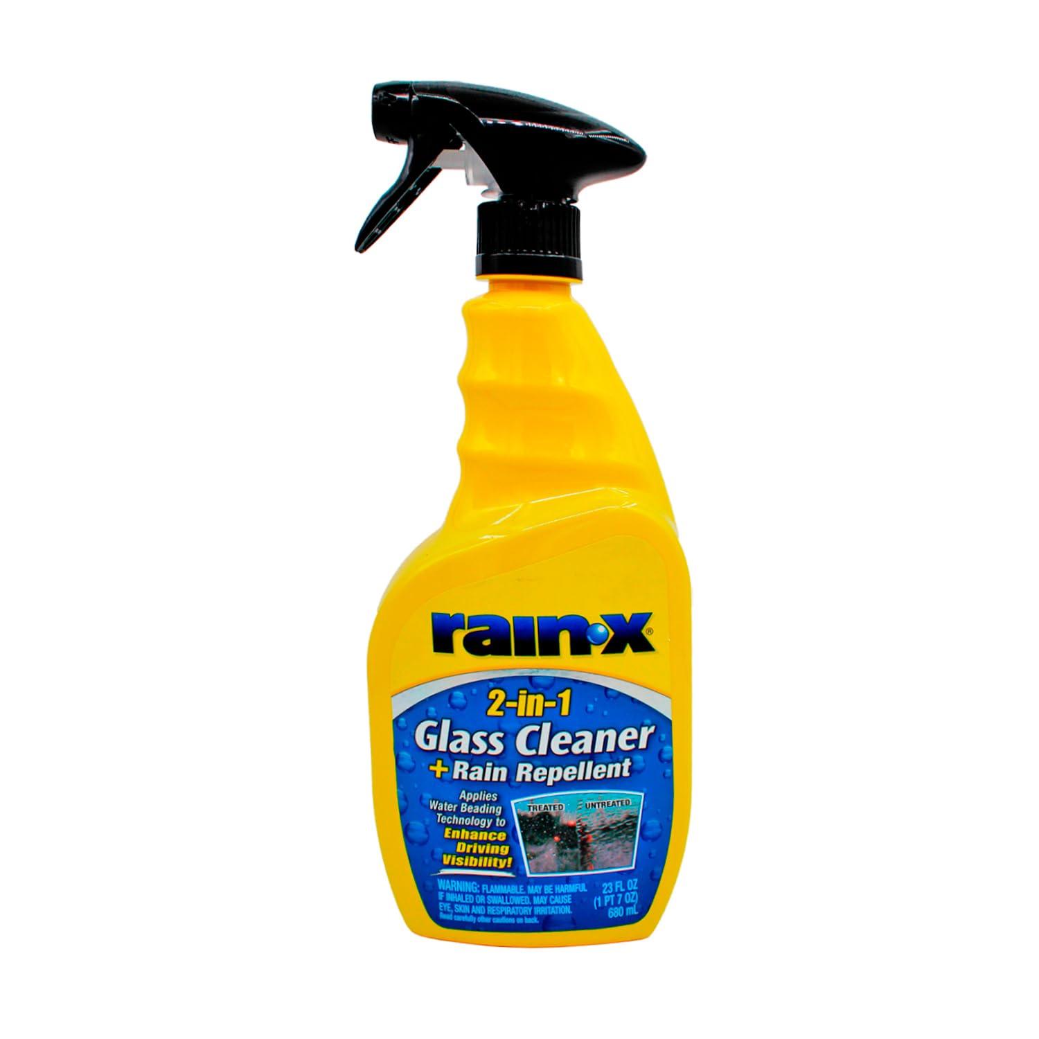 RAIN-X 5071268 2-in-1 Glass Cleaner and Rain Repellant, 23 oz. - Provides a Streak-Free Clean for Automotive Glass While Preventing Sleet, Snow, Ice, and Road Spray Build Up - High quality product image showing RAIN-X 5071268 2-in-1 Glass Cleaner and Rain Repellant, 23 oz. - Provides a Streak-Free Clean for Automotive Glass While Preventing Sleet, Snow, Ice, and Road Spray Build Up details and features RAIN-X 5071268 2-in-1 Glass Cleaner and Rain Repellant, 23 oz. - Provides a Streak-Free Clean for Automotive Glass While Preventing Sleet, Snow, Ice, and Road Spray Build Up - High quality product image showing RAIN-X 5071268 2-in-1 Glass Cleaner and Rain Repellant, 23 oz. - Provides a Streak-Free Clean for Automotive Glass While Preventing Sleet, Snow, Ice, and Road Spray Build Up details and features