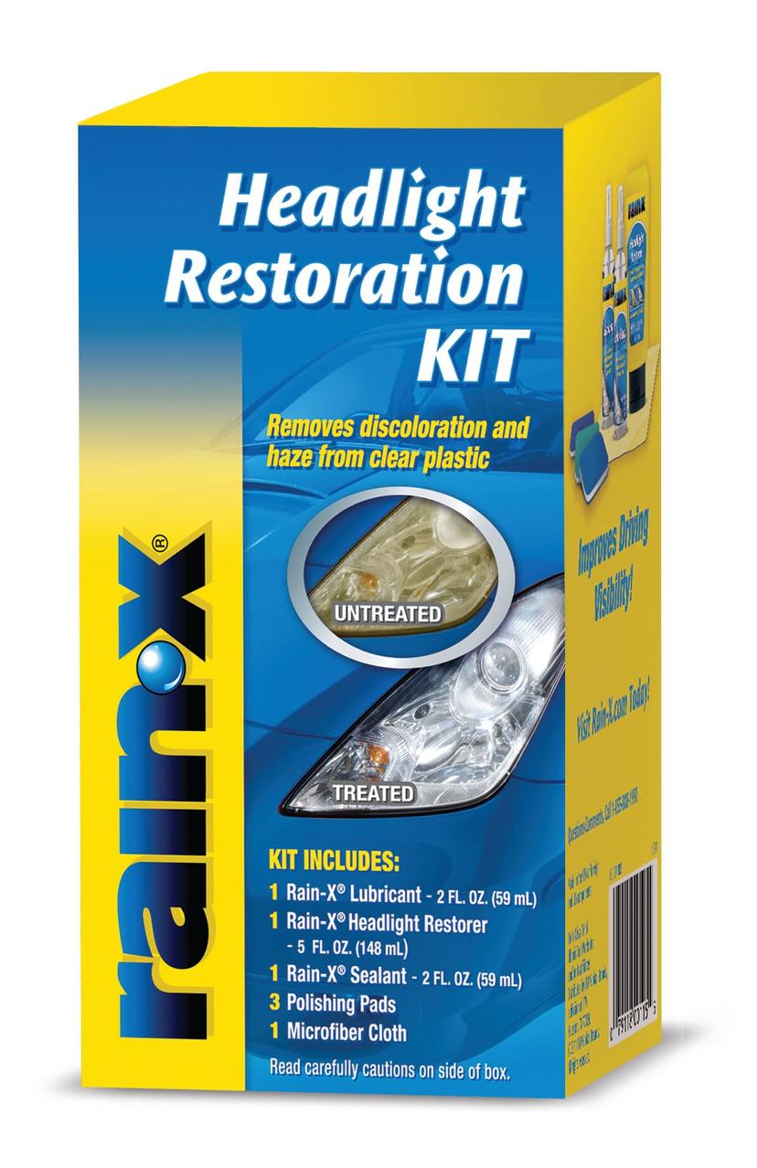 RAIN-X 800001809 Headlight Restoration Kit - Cleans and Restores Headlights By Removing Haze and Discoloration Due to Oxidation RAIN-X 800001809 Headlight Restoration Kit - Cleans and Restores Headlights By Removing Haze and Discoloration Due to Oxidation