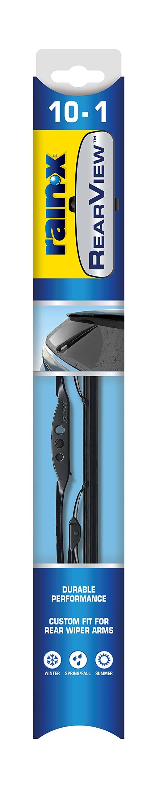 RAIN-X 850019 RearView Rear Wiper Blade, 10 Inch Conventional Rear Wiper Blade, Fits J-Hook (Pack Of 1), Automotive Replacement Wiper Blades That Meet Or Exceed OEM Quality And Design Standards RAIN-X 850019 RearView Rear Wiper Blade, 10 Inch Conventional Rear Wiper Blade, Fits J-Hook (Pack Of 1), Automotive Replacement Wiper Blades That Meet Or Exceed OEM Quality And Design Standards