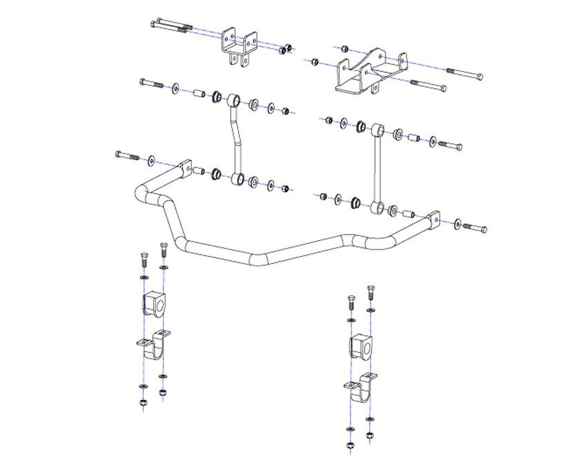 ROADMASTER 1129-145 REAR SWAY BAR RAM 2019-2022, 1-5/8 Inch Rear Bar Diameter; Cadmium Plated; Chromoly Steel; With Bushings/ Bushing Clamps/ Aqua Lube Grease ROADMASTER 1129-145 REAR SWAY BAR RAM 2019-2022, 1-5/8 Inch Rear Bar Diameter; Cadmium Plated; Chromoly Steel; With Bushings/ Bushing Clamps/ Aqua Lube Grease