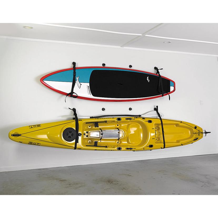 RAILBLAZA 04-4050-11 Kayak Wall Mount Sling Storage for SUPs, Canoes, Windsurfers and Kayaks to Store in Garages or Sheds RAILBLAZA 04-4050-11 Kayak Wall Mount Sling Storage for SUPs, Canoes, Windsurfers and Kayaks to Store in Garages or Sheds