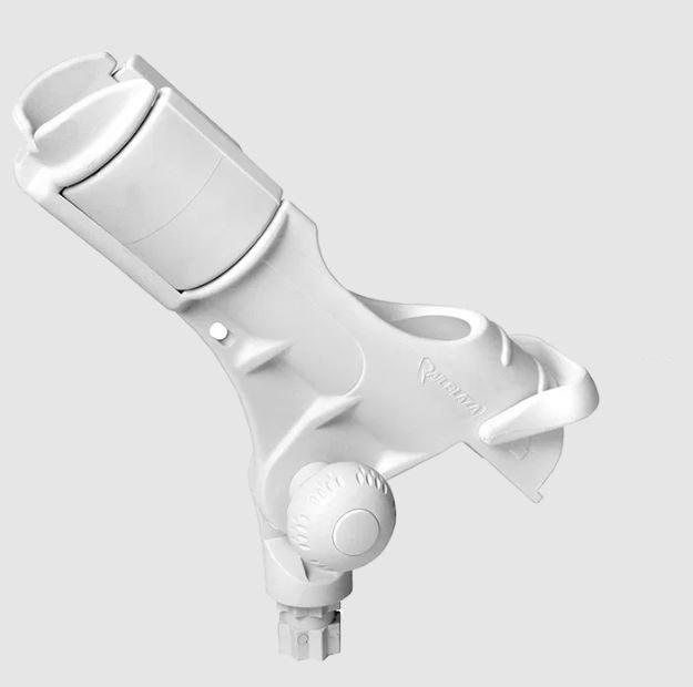 RAILBLAZA 02-4020-21 ROD HOLDER II (WHITE), StarPort Base Mount; Holds Single Rod; 360 Degree Rotatable/ 90 Degree Vertical Rotation; White; UV Stabilized Fiberglass Reinforced Plastic; 9.07 Inch Width RAILBLAZA 02-4020-21 ROD HOLDER II (WHITE), StarPort Base Mount; Holds Single Rod; 360 Degree Rotatable/ 90 Degree Vertical Rotation; White; UV Stabilized Fiberglass Reinforced Plastic; 9.07 Inch Width
