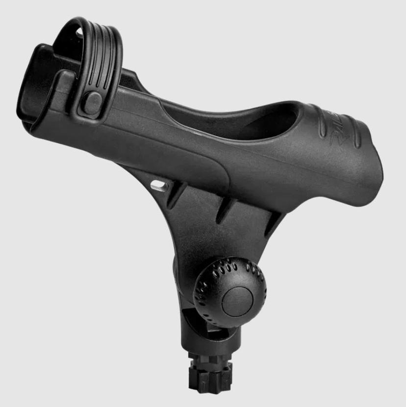 RAILBLAZA 02-4082-11 ROD HOLDER R, StarPort Base Mount; Holds Single Rod; Cradle and Strap Style Hold; Compatible With Spinning/ Bait Casting/ Fly Reels; Black; UV Stabilized Fiberglass Reinforced Plastic; 7.2 Inch Width RAILBLAZA 02-4082-11 ROD HOLDER R, StarPort Base Mount; Holds Single Rod; Cradle and Strap Style Hold; Compatible With Spinning/ Bait Casting/ Fly Reels; Black; UV Stabilized Fiberglass Reinforced Plastic; 7.2 Inch Width