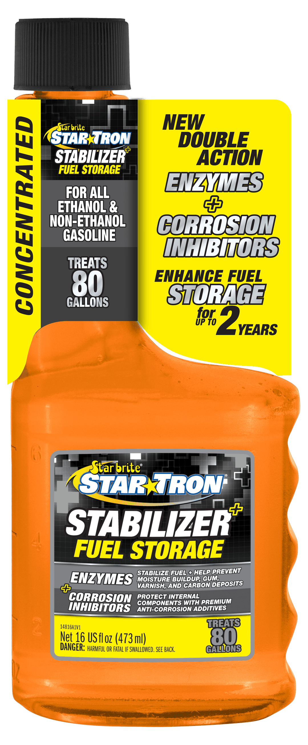 STAR BRITE 14816 Star Tron Stabilizer+ Fuel Storage with Corrosion Protection - Treats 80 Gallons of Gas - 16 OZ from The Twister Group STAR BRITE 14816 Star Tron Stabilizer+ Fuel Storage with Corrosion Protection - Treats 80 Gallons of Gas - 16 OZ - The Twister Group Tools product