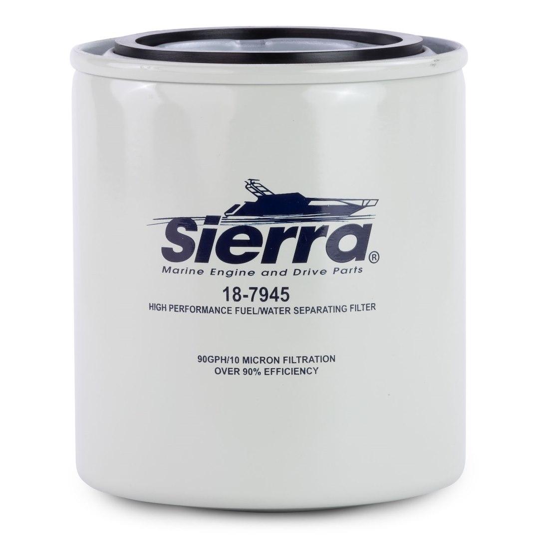 SIERRA 18-7945 FUEL WATER SEPARATOR FILTER, 10 Micron Element; 90 GPH; 11/16 Inch-16 Inlet Size; Tall Filter; Fuel Injected Engines; 4.35 Inch Height; Fits Mercruiser Stern Drive/ Mercury Marine Engines - High quality product image showing SIERRA 18-7945 FUEL WATER SEPARATOR FILTER, 10 Micron Element; 90 GPH; 11/16 Inch-16 Inlet Size; Tall Filter; Fuel Injected Engines; 4.35 Inch Height; Fits Mercruiser Stern Drive/ Mercury Marine Engines details and features SIERRA 18-7945 FUEL WATER SEPARATOR FILTER, 10 Micron Element; 90 GPH; 11/16 Inch-16 Inlet Size; Tall Filter; Fuel Injected Engines; 4.35 Inch Height; Fits Mercruiser Stern Drive/ Mercury Marine Engines - High quality product image showing SIERRA 18-7945 FUEL WATER SEPARATOR FILTER, 10 Micron Element; 90 GPH; 11/16 Inch-16 Inlet Size; Tall Filter; Fuel Injected Engines; 4.35 Inch Height; Fits Mercruiser Stern Drive/ Mercury Marine Engines details and features
