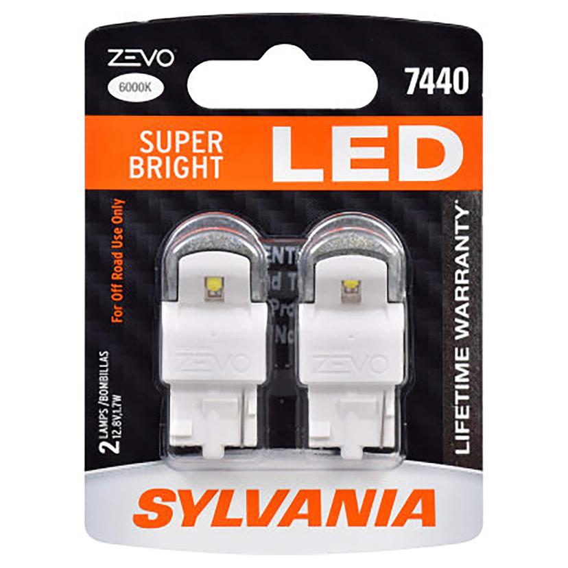 SYLVANIA 7440LED.BP2 7440 T20 ZEVO LED White Bulb - Bright LED Bulb, Ideal for Daytime Running Lights (DRL) and Back-Up/Reverse Lights (Contains 2 Bulbs) SYLVANIA 7440LED.BP2 7440 T20 ZEVO LED White Bulb - Bright LED Bulb, Ideal for Daytime Running Lights (DRL) and Back-Up/Reverse Lights (Contains 2 Bulbs)