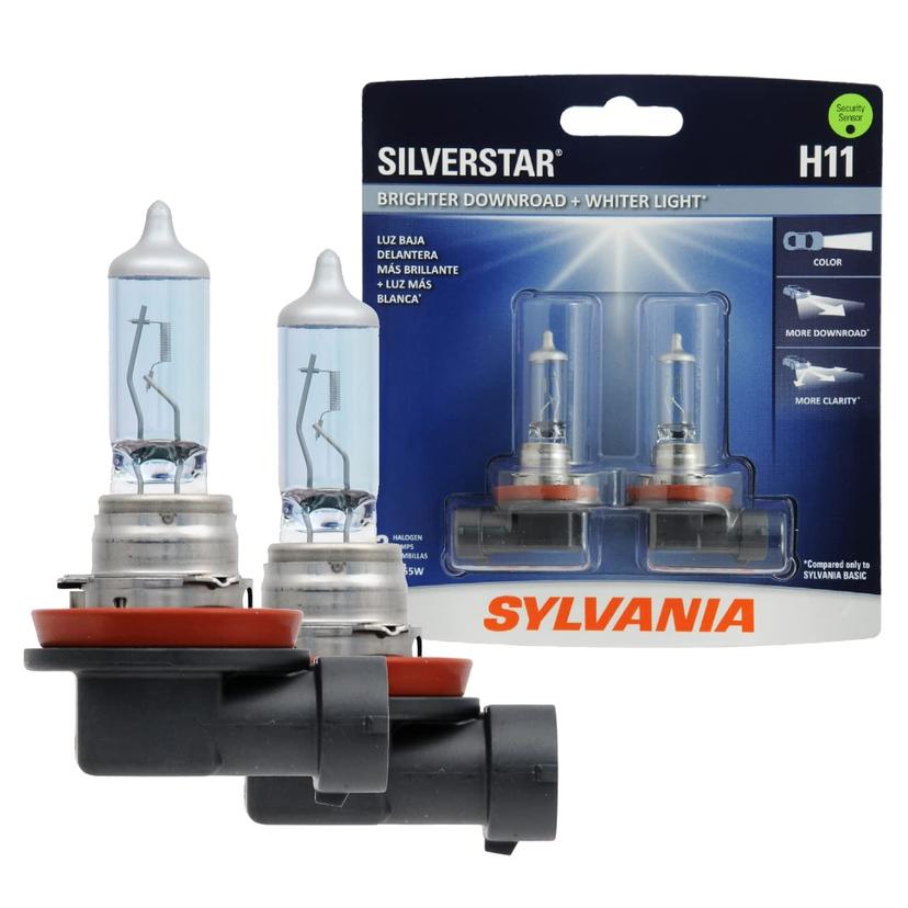 SYLVANIA H11ST.BP2 H11 SilverStar - High Performance Halogen Headlight Bulb, High Beam, Low Beam and Fog Replacement Bulb, Brighter Downroad with Whiter Light (Contains 2 Bulbs) SYLVANIA H11ST.BP2 H11 SilverStar - High Performance Halogen Headlight Bulb, High Beam, Low Beam and Fog Replacement Bulb, Brighter Downroad with Whiter Light (Contains 2 Bulbs)