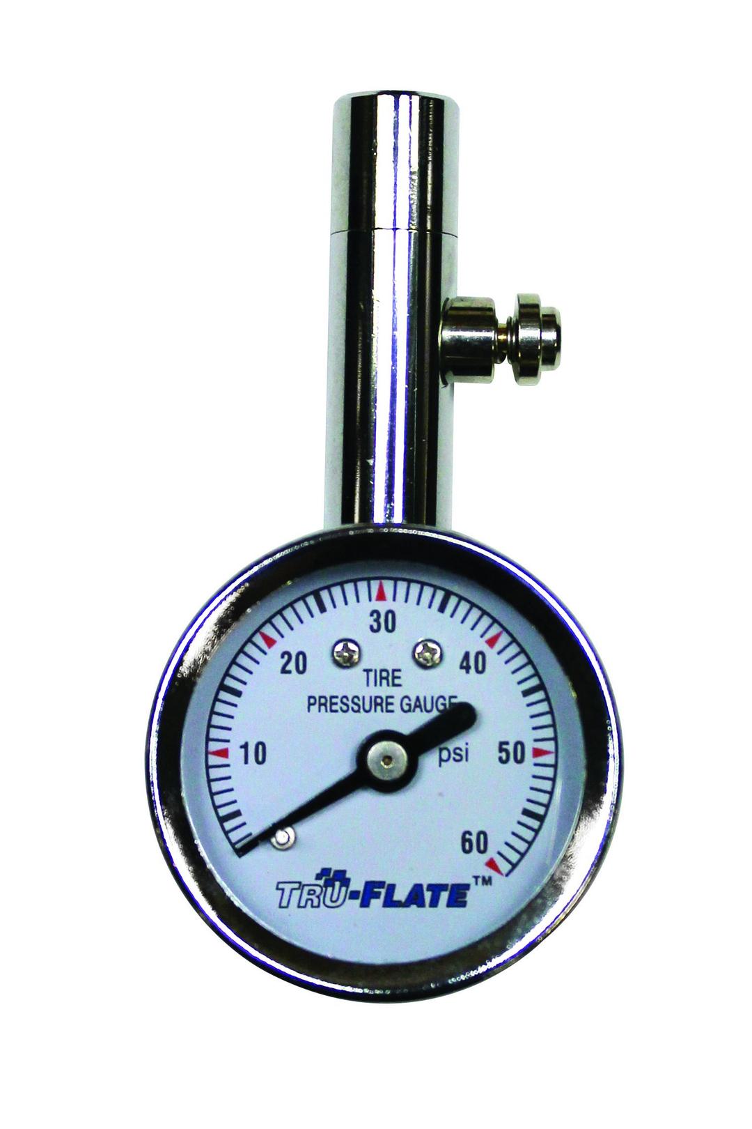 TRU-FLATE 17-567 Mini Dial Tire Gauge with Bleeder Valve and Leather Pouch (5-60 Psi) from The Twister Group TRU-FLATE 17-567 Mini Dial Tire Gauge with Bleeder Valve and Leather Pouch (5-60 Psi) - The Twister Group Tools product