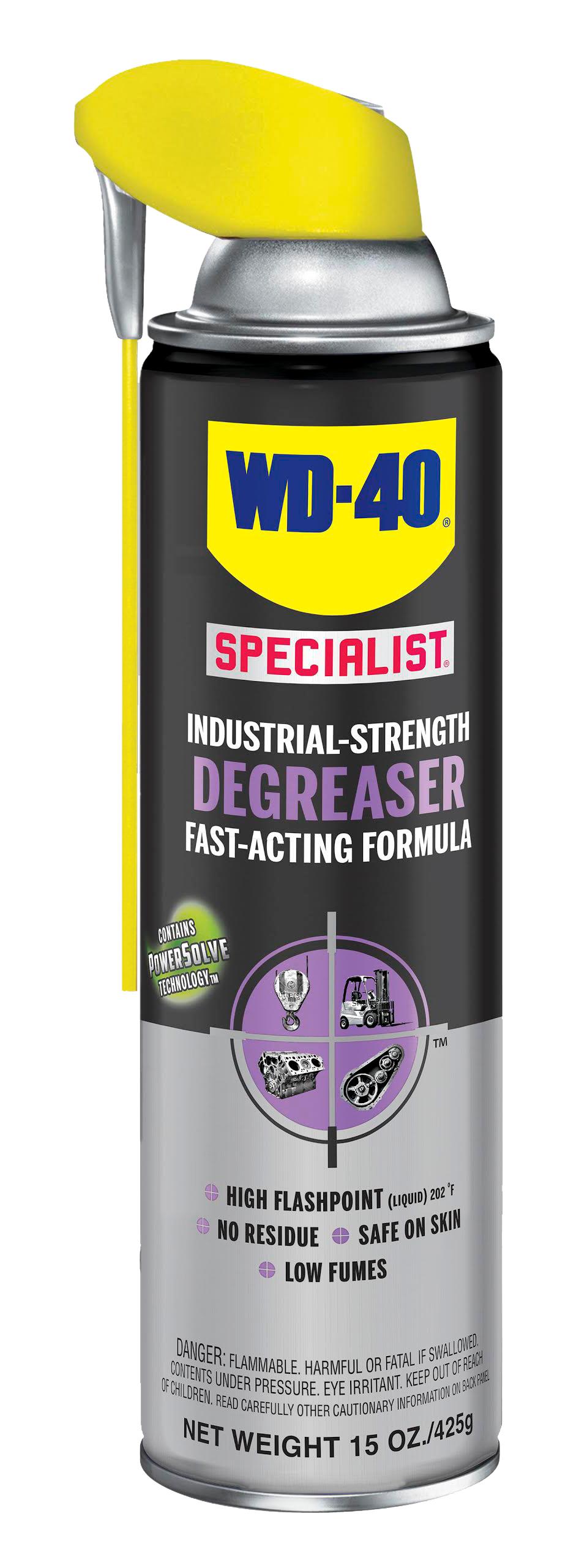 WD-40 30028 Specialist Industrial Degreaser, 15-oz. - High quality product image showing WD-40 30028 Specialist Industrial Degreaser, 15-oz. details and features WD-40 30028 Specialist Industrial Degreaser, 15-oz. - High quality product image showing WD-40 30028 Specialist Industrial Degreaser, 15-oz. details and features