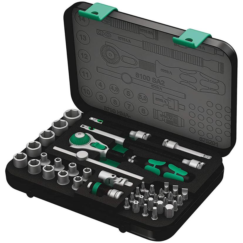 WERA 05003533001 Zyklop Metric 1/4 INCH Drive Speed Ratchet 42 Piece Set WERA 05003533001 Zyklop Metric 1/4 INCH Drive Speed Ratchet 42 Piece Set