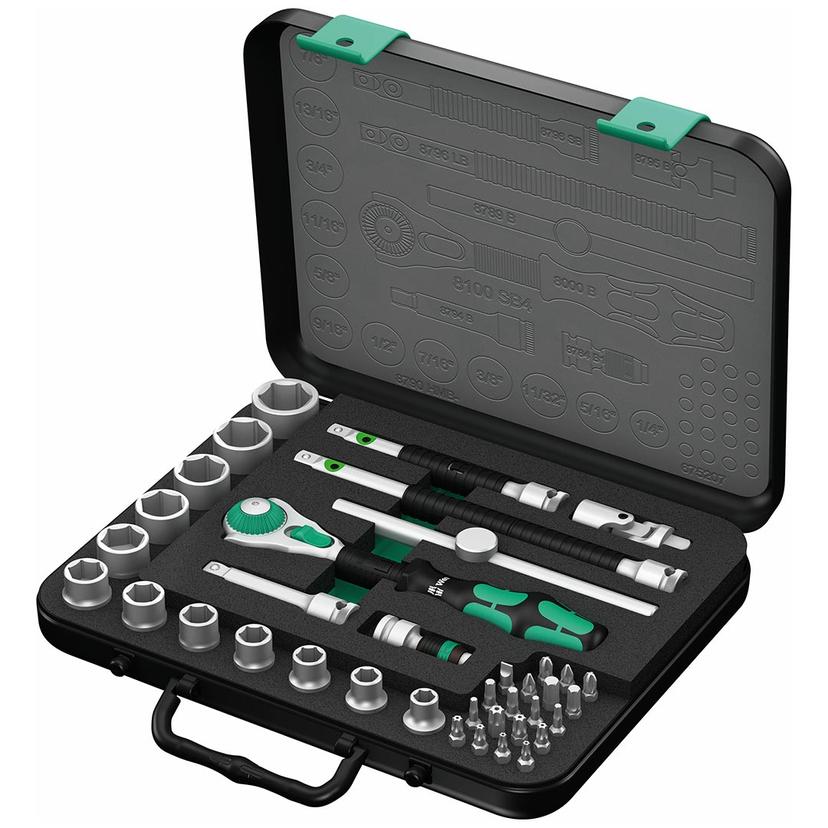 WERA 05003596001 SAE 3/8 INCH Drive Speed Ratchet Set (38-Piece Set) WERA 05003596001 SAE 3/8 INCH Drive Speed Ratchet Set (38-Piece Set)