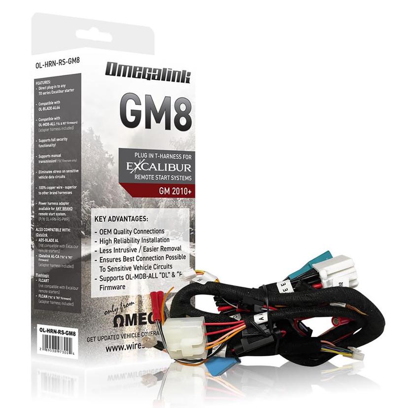 OMEGA / EXCALIBUR OL-HRN-RS-GM8 Plug In T-Harness for Remote Start - for select GM Press To Start models (2010 - 2024) OMEGA / EXCALIBUR OL-HRN-RS-GM8 Plug In T-Harness for Remote Start - for select GM Press To Start models (2010 - 2024)
