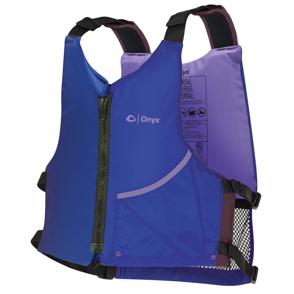 ONYX 121900-600-004-24 Universal Paddle PFD Life Jacket - Adult - Blue/Purple from The Twister Group ONYX 121900-600-004-24 Universal Paddle PFD Life Jacket - Adult - Blue/Purple - The Twister Group Tools product