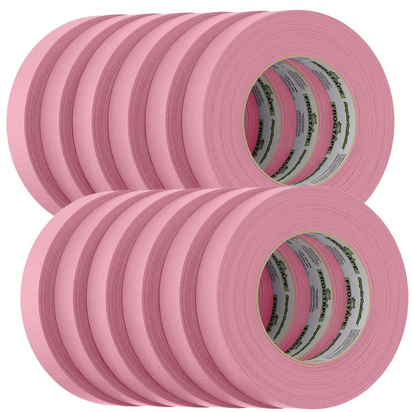 FROGTAPE 105333 CP 325 Medium-High Adhesion Masking Tape - 24MM x 55M x 6-Pack - Pink - Rated for 325 degrees F FROGTAPE 105333 CP 325 Medium-High Adhesion Masking Tape - 24MM x 55M x 6-Pack - Pink - Rated for 325 degrees F