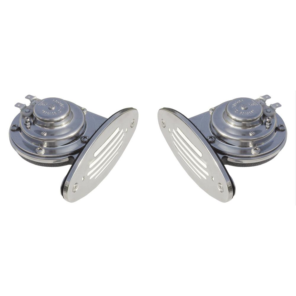 SCHMITT & ONGARO 10055 ONGARO MINI DUAL DROP-IN HORN WITH SS GRILLS HIGH & LOW PITCH from The Twister Group SCHMITT & ONGARO 10055 ONGARO MINI DUAL DROP-IN HORN WITH SS GRILLS HIGH & LOW PITCH - The Twister Group Tools product