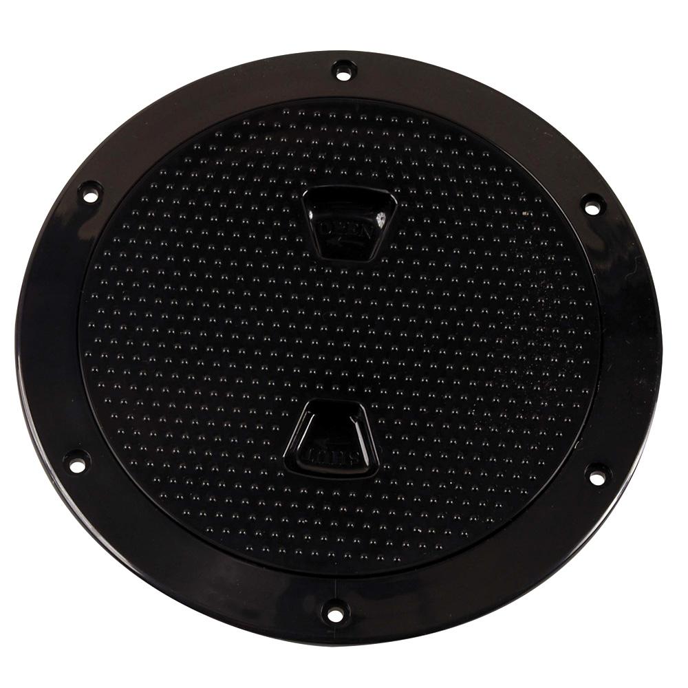 BECKSON DP62-B 6 INCH NON-SKID SCREW OUT DECK PLATE BLACK 6.5 INCH CUTOUT - High quality product image showing BECKSON DP62-B 6 INCH NON-SKID SCREW OUT DECK PLATE BLACK 6.5 INCH CUTOUT details and features BECKSON DP62-B 6 INCH NON-SKID SCREW OUT DECK PLATE BLACK 6.5 INCH CUTOUT - High quality product image showing BECKSON DP62-B 6 INCH NON-SKID SCREW OUT DECK PLATE BLACK 6.5 INCH CUTOUT details and features