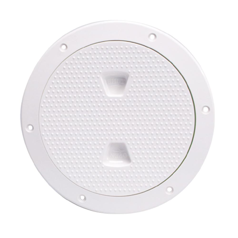 BECKSON DP62-W 6 INCH NON-SKID SCREW OUT DECK PLATE WHITE 6.5 INCH CUTOUT - High quality product image showing BECKSON DP62-W 6 INCH NON-SKID SCREW OUT DECK PLATE WHITE 6.5 INCH CUTOUT details and features BECKSON DP62-W 6 INCH NON-SKID SCREW OUT DECK PLATE WHITE 6.5 INCH CUTOUT - High quality product image showing BECKSON DP62-W 6 INCH NON-SKID SCREW OUT DECK PLATE WHITE 6.5 INCH CUTOUT details and features