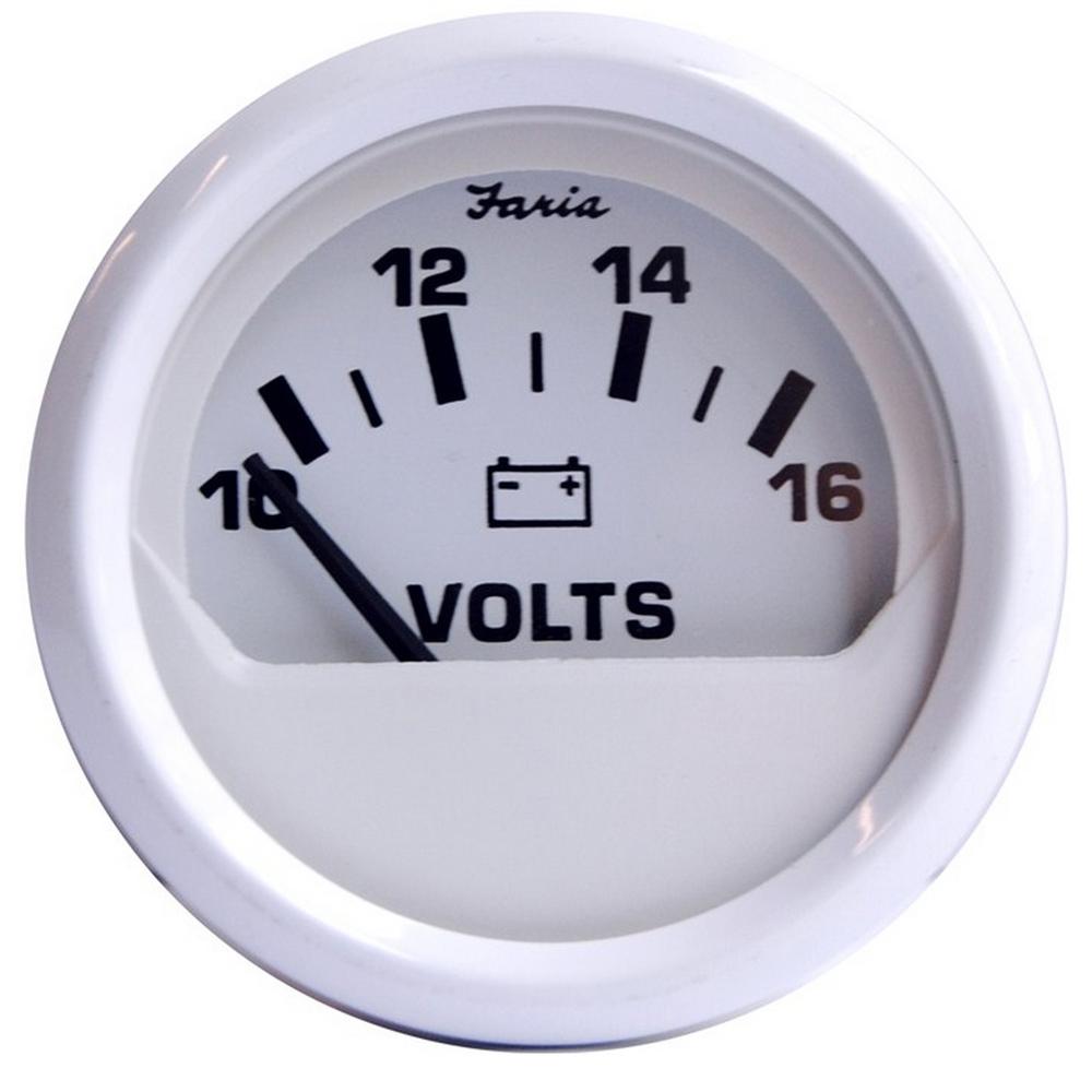FARIA 13120 DRESS WHITE 2 INCH VOLTMETER 10-16VDC VP9139 from The Twister Group FARIA 13120 DRESS WHITE 2 INCH VOLTMETER 10-16VDC VP9139 - The Twister Group Tools product