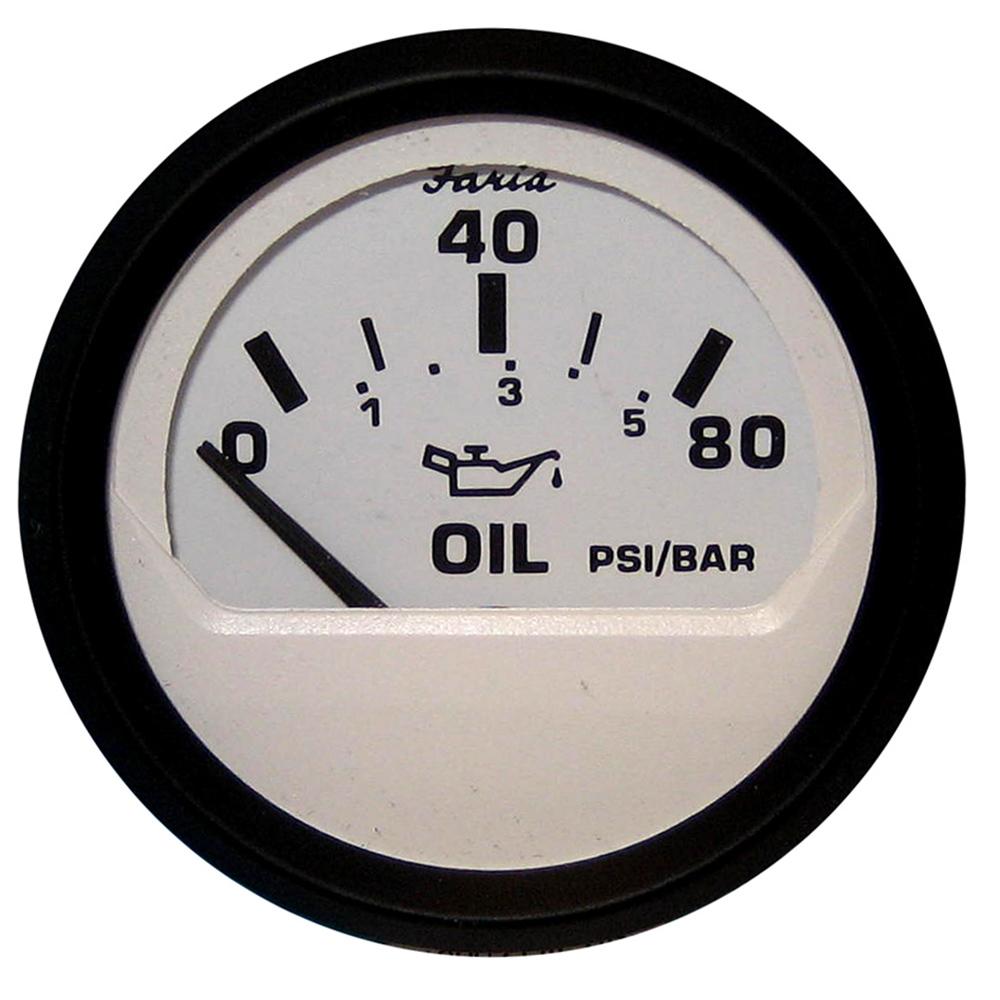 FARIA 12902 EURO WHITE 2 INCH OIL PRESSURE GAUGE 80 PSI GP9596 from The Twister Group FARIA 12902 EURO WHITE 2 INCH OIL PRESSURE GAUGE 80 PSI GP9596 - The Twister Group product
