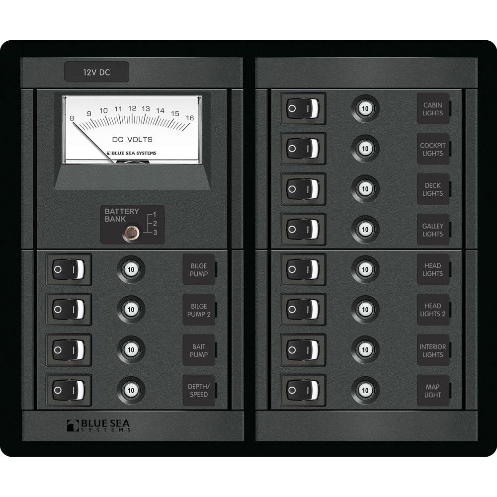 BLUE SEA 1464 12 POSITION SWITCH CLB + METER SQUARE - High quality product image showing BLUE SEA 1464 12 POSITION SWITCH CLB + METER SQUARE details and features BLUE SEA 1464 12 POSITION SWITCH CLB + METER SQUARE - High quality product image showing BLUE SEA 1464 12 POSITION SWITCH CLB + METER SQUARE details and features