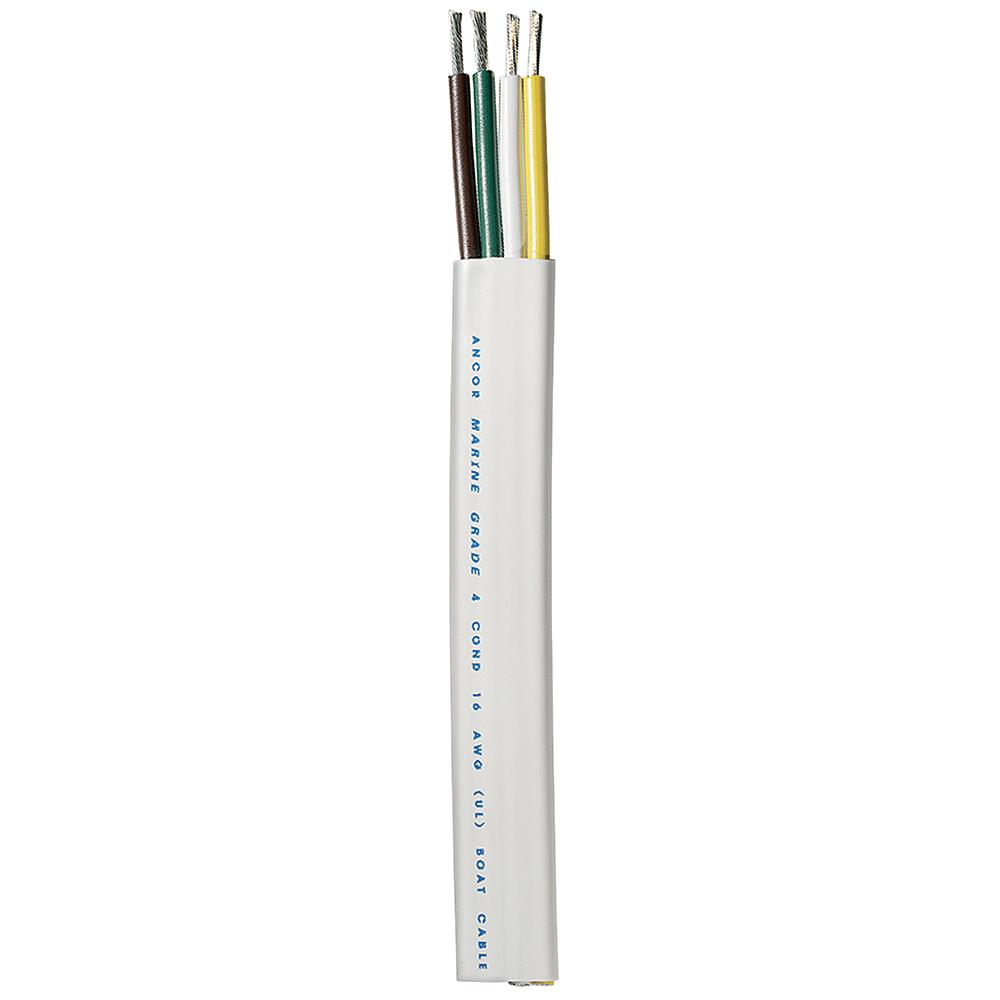 ANCOR 154010 TRAILER CABLE - 16/4 AWG - YELLOW/WHITE/GREEN/BROWN - FLAT - 100 from The Twister Group ANCOR 154010 TRAILER CABLE - 16/4 AWG - YELLOW/WHITE/GREEN/BROWN - FLAT - 100 - The Twister Group Tools product