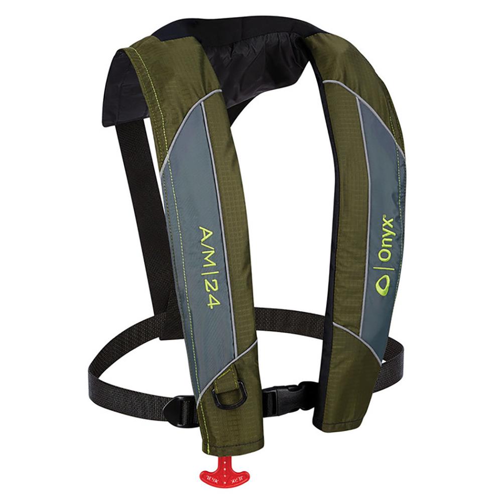 ONYX 132000-400-004-18 A/M-24 AUTOMATIC/MANUAL INFLATABLE PFD LIFE JACKET - GREEN from The Twister Group ONYX 132000-400-004-18 A/M-24 AUTOMATIC/MANUAL INFLATABLE PFD LIFE JACKET - GREEN - The Twister Group Tools product