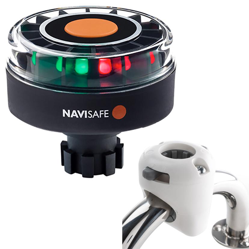 NAVISAFE 342KIT3 NAVILIGHT TRICOLOR 2NM WITH NAVIBOLT BASE & RAIL MOUNT - WHITE NAVISAFE 342KIT3 NAVILIGHT TRICOLOR 2NM WITH NAVIBOLT BASE & RAIL MOUNT - WHITE